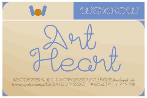 Art Heart Font for Creative Projects