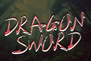 Dragon Sword Font for Creative Design