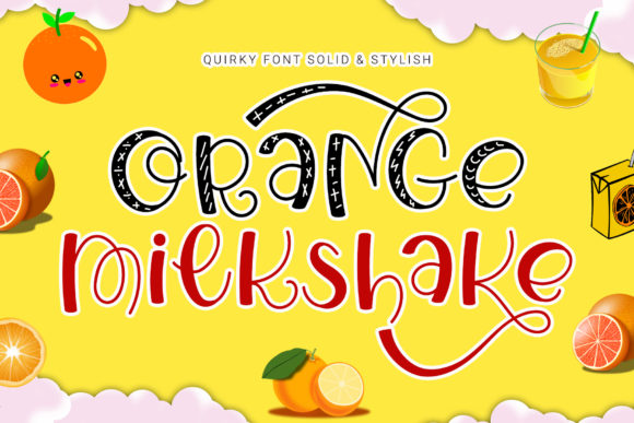 Orange Milkshake Font for Creative Makers