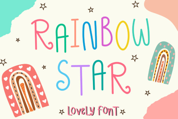 Rainbow Star Font for Creative Brands