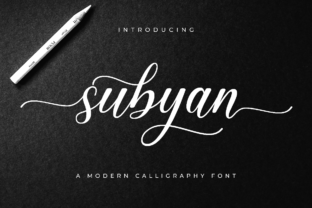 Subyan: A Script Font for Elegant Branding